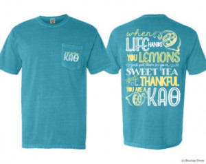 KAO Kappa Alpha Theta Sweet Souther n Sorority Pocket Tshirt ...