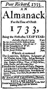 poor richard s almanack was a yearly almanac published by benjamin ...