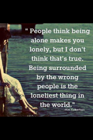 Being alone doesn't mean being unhappy