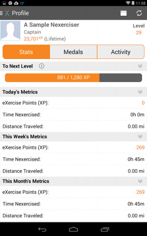 NexTrack: Making Exercise Fun - screenshot