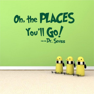 Oh the Places You'll Go Dr Seuss Quote Wall Decal by MundodeSofia, $25 ...