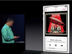 WWDC Screengrab Eddy Cue's favorite iRadio station is Led Zeppelin.