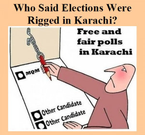 ... Elections were rigged in Karachi, an apt cartoon - Pakistan Elections