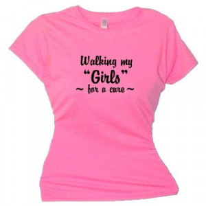Fdt Womens Cancer Ss T-Shirt-Walking My Girls For A Cure-Pink 2X Pink ...