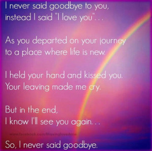 didn t even get to say goodbye to you why did he take you from us you ...