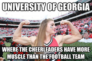 of georgia where the cheerleaders have more muscl georgia bulldogs