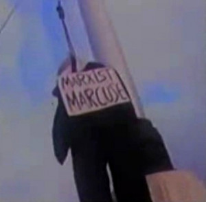 Herbert hanged in effigy, San Diego city hall, 1969
