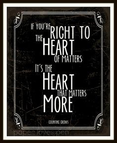 Counting Crows Omaha Lyric Art Quote 8X10 by paperlovespen on Etsy, $ ...