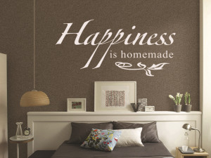 ... Happiness Is Homemade Wall Sticker Quote Viny Decal Art House Decor