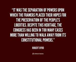 Separation Quotes For You: It Was The Separation Of Powers Quote With ...