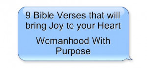 Bible Verses that will bring Joy to your Heart