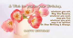Wish For You On Your Birthday
