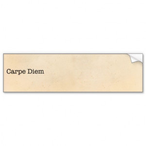 Carpe Diem Seize the Day Quote - Quotes Car Bumper Sticker