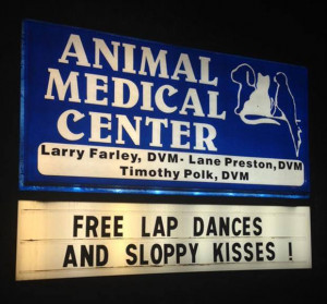 funny vet office sign Tuesday Funny Random Funny Pictures