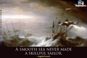 ... com smooth sea never made a skilled sailor modern inspirational quote