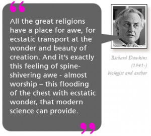 All the great religions have a place for awe, for ecstatic transport ...
