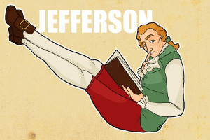 Funny Pin-Up Illustrations of The Founding Fathers In Sexy Poses