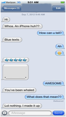 Iphone Text Art Whale What text message whales can