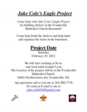 Eagle Scout Project Flyer Achieving The Eagle Scout