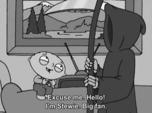 dead, death, family guy, quote, stewie