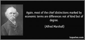 ... terms are differences not of kind but of degree. - Alfred Marshall