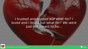 One Sided Relationships...