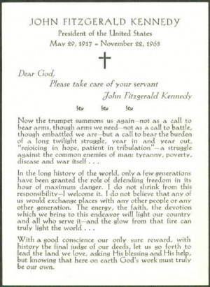PrayerCard From The Funeral