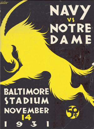 1931 Navy - Notre Dame football program: Football Program, Dame Fight ...