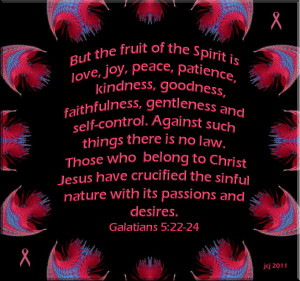 THE FRUIT OF THE SPIRIT IS LOVE..