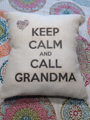 , 12x12 pillow, grandma gift, keep calm quote, funny grandma pillow ...
