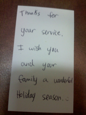 ... your service. I wish you and your family a wonderful holiday season