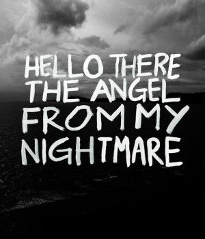 sad beautiful song lyrics nightmare hello angel there Blink182 poetic