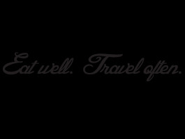 Eat Well Travel Often quote decal