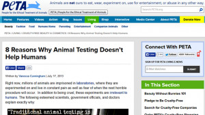 animal testing is expensive, time-consuming, uses a lot of animals ...