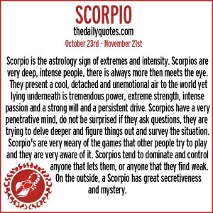 Scorpio Quotes and Sayings