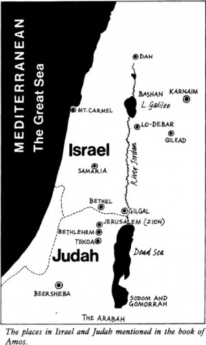 Map of Israel during Amos Time