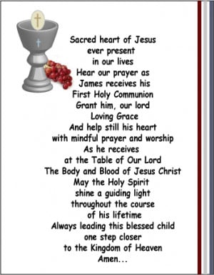 First Holy Communion Poem