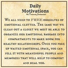 Daily motivations emotional clutter quote via www.Facebook.com ...