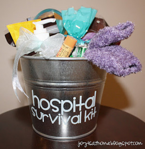 New Mom Hospital Survival Kit via Joy is at Home