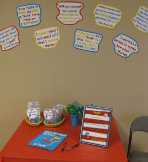 ... ideas | Dr. Seuss Quote Wall, Party Favors and Birthday Book