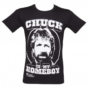 Men's Black Chuck Is My Homeboy Chuck Norris T-Shirt