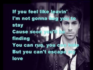 Enrique Iglesias song lyrics
