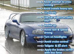 Rainy day driving tips