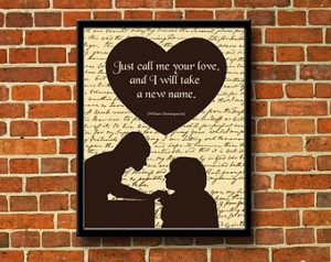 Romeo and Juliet printable poster, William Shakespeare quote, wall art ...