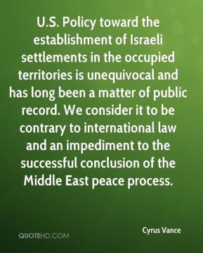 of Israeli settlements in the occupied territories is unequivocal ...
