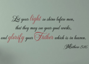 Let Your Light So Shine Wall Decal