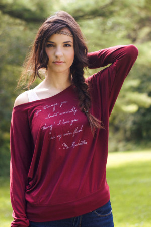 Jane Eyre Mr. Rochester Quote Long Sleeve Literary Shirt - Women's ...