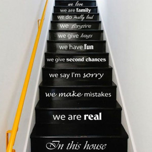 Wall Decal Quote In this house we are real... STAIR by CozyDecal, $29 ...