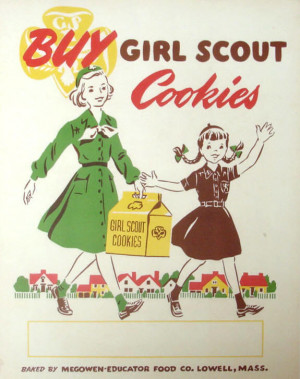 Vintage Girl Scout Cookie Sign