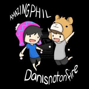 AmazingPhil and Danisnotonfire T-Shirt Design by Zel-Duh